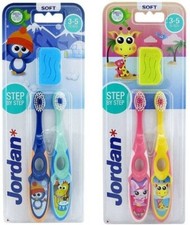Jordan step by step 3-5 years Pack of 4 (Color May Vary) Soft Toothbrush (Pack