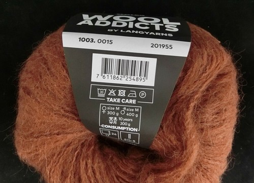 (198 €/kg): 50 g LangYarns Wooladdicts WATER, Alpakagarn,Pt201955 Fb15 #4662 - Bild 3 von 3