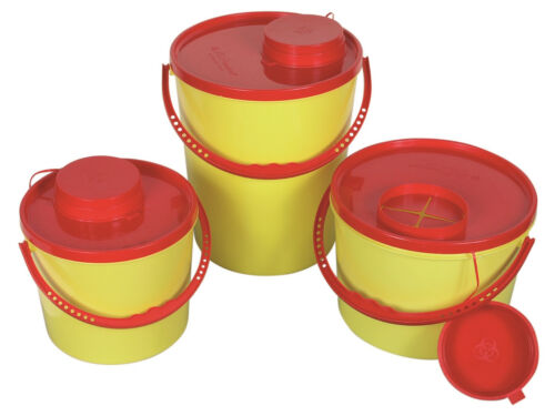 Ampri Kanülen Entsorgungsbox, gelb 5,0 l Spritzenkanülen Entsorgungs Eimer Dose - Bild 1 von 2