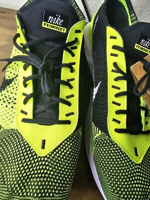 Nike Air Max FlyKnit Racer Running Men's Volt Black White
