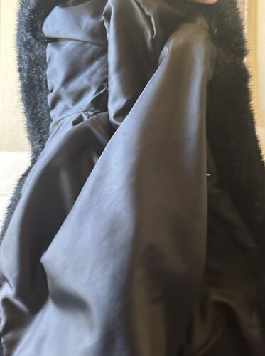 Retro Wet Seal Black Faux Fur Crop Jacket Large Length 13.5” ArmPit/ArmPit 17” - Picture 19 of 24
