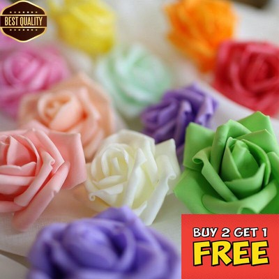 6cm 100 Pcs Foam Rose Heads Artificial Big Flower Heads Wedding