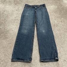 Old Navy Straight Leg Denim Jeans Boys Youth 16 Blue Dark Casual Cotton 28x29