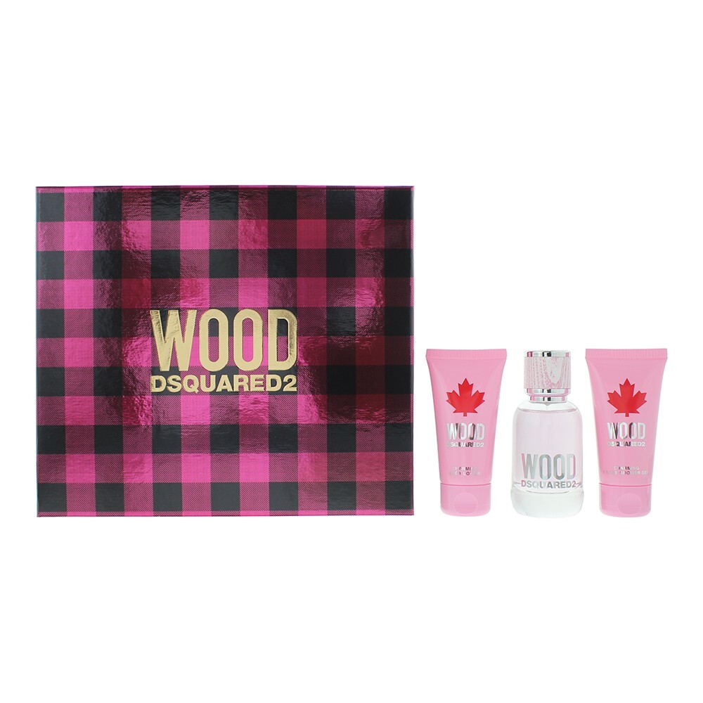Dsquared Wood 50ml EDT Spray Piece Gift Set for Women