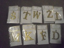 New Christmas Tree Ornament Holiday Letter A B C D E F G H I J K L M N O P Gold