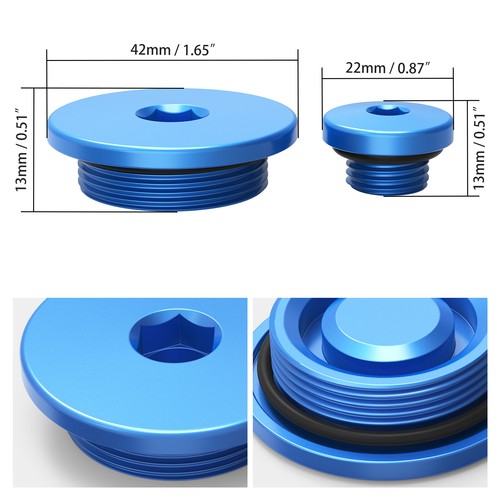 CNC Billet Engine Crankcase Cover Plug Bolt For Yamaha YZ426F YZ400F YZ250F Blue - Picture 8 of 11