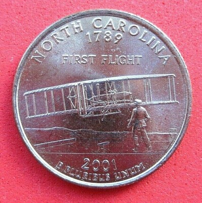 NORTH CAROLINA 2001-D B/UNC STATE QUARTER COIN