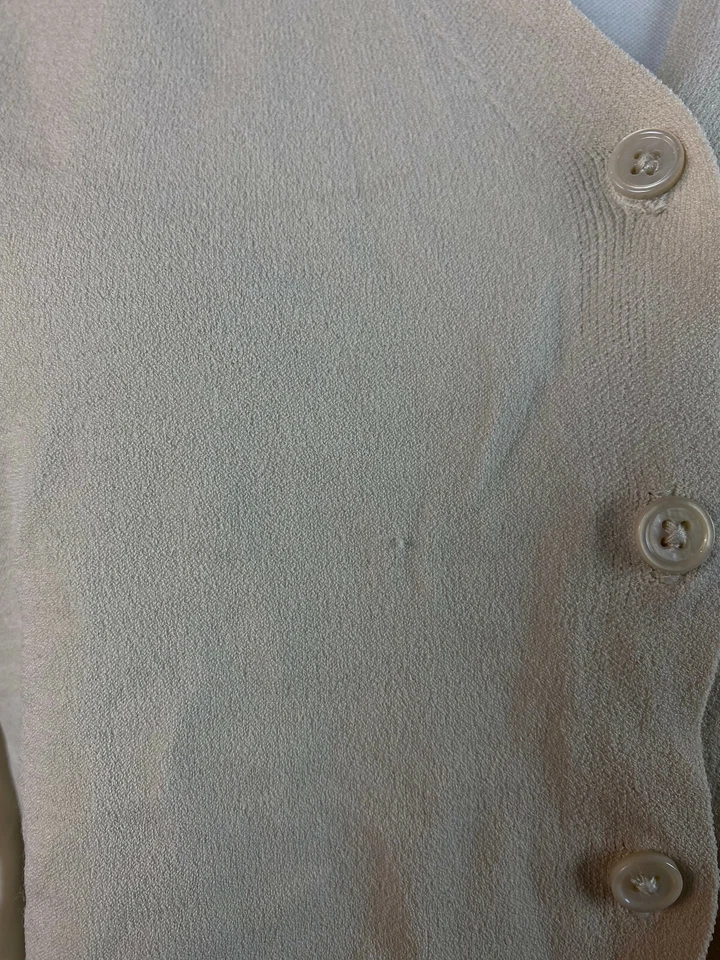 Ladies Weekend Max Mara Ivory Button Down Long Sleeve Cardigan Sweater Size S - Image 3 of 4