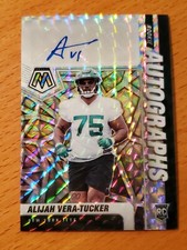 2021 Mosaic Rookie Autographs Prizm #60 Alijah Vera-Tucker USC NY Jets 