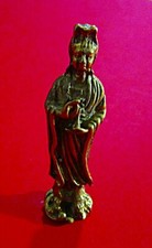 altes Amulett, stehender Buddha, Bronze, Gl&uuml;cksbringer,
