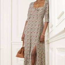 Rixo Naomi Floral-print Georgette Midi Dress In Pink