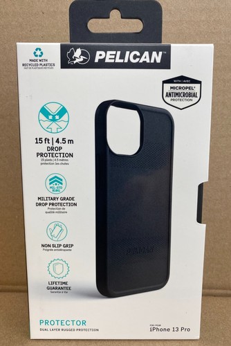 Pelican Protector iPhone 13 Pro Case Black Slim Dual Layer Non Slip Grip - 第 2/4 張圖片