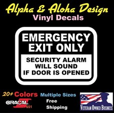 Emergency Exit SIGN BUSINESS VINYL DECAL STICKER