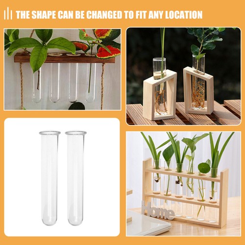 4Pcs Glass Test Tube Propagation Planter Clear Propagation Tube Terrarium Tube - 第 10/12 張圖片