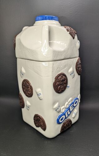 Vintage Schokolade Oreo "Keks und Vanille Füllung" Milch 1/2 Gallone Keksdose - Bild 5 von 6