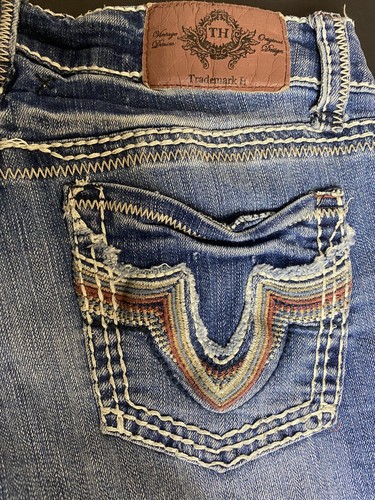 Womens Distressed Jeans Size 26x32 Raw 