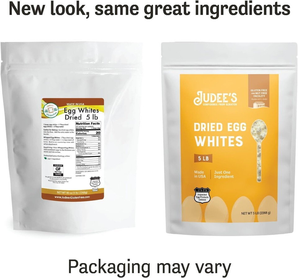Judee’s Dried Egg White Protein Powder 5 lb Pasteurized,100 NonGMO