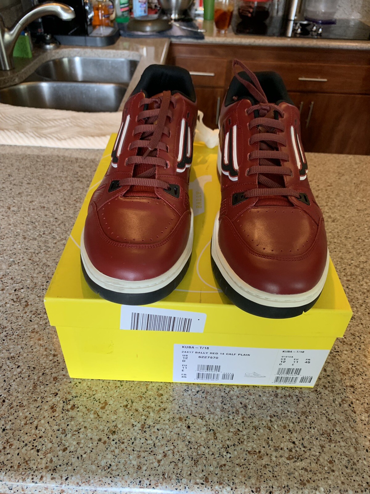 bally sneakers red