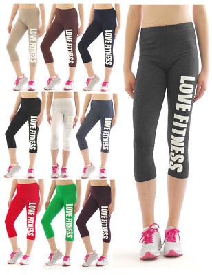 Legging Capri 3/4 En Coton - Fitness, Yoga, Confort Respirant, Taille M