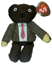 Ty Beanie Baby - MR BEAN'S TEDDY BEAR (Jacket & Tie)(UK Exclusive) NEW Plush Toy