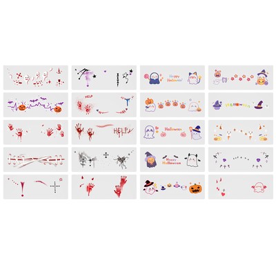 Halloween Face Stickers Halloween Cosplay Makeup With Blood Pattern 10X rational
