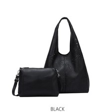 Ladies Slouchy Laser Cut Hobo Bag in Bag/Shopper Bag/Large Capacity underarm Bag