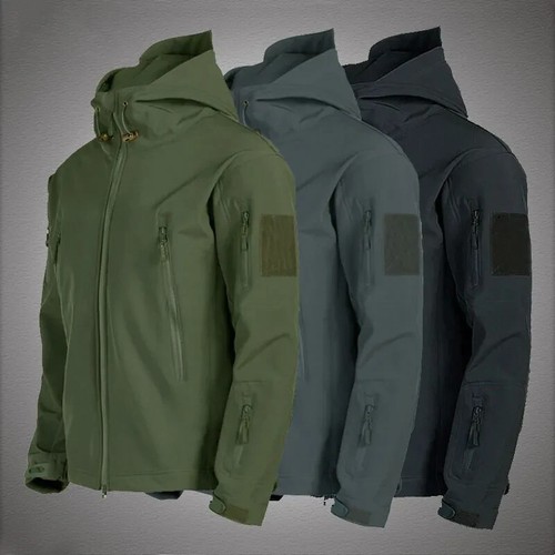Veste Homme Militaire en Peau de Requin - Tactique, Imperméable, Coupe-Vent - Picture 5 of 9