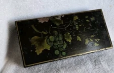 Antique Tole Ware Metal Pencil Box