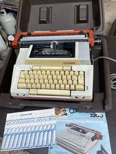 Smith Corona ORANGE Coronamatic 2200 Electric Typewriter W/Case Vtg Needs Work thumbnail