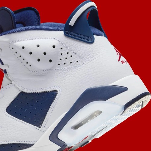 Nike Air Jordan 6 Retro Olympic Navy/White Mens Size US 10 Casual Sneakers New✅ - Picture 9 of 10