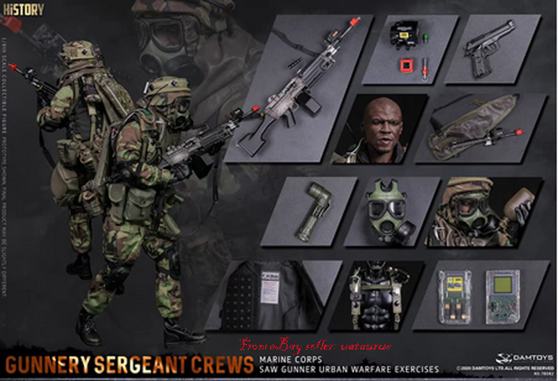Peafect Damtoys 1/6 78082 Gunnery Sergeant Crews Marine Corps Saw
