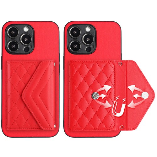 Grid Leather Luxury Phone Case for iPhone 15 14 13 12 11 Pro Max XR XS 7 8 SE - Picture 7 of 15