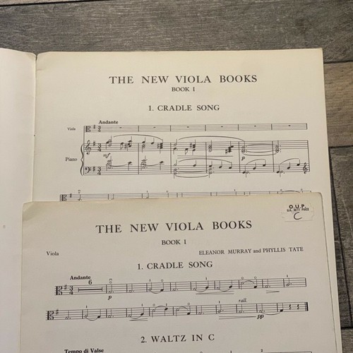 THE NEW VIOLA BOOKS Eleanor Murray & Phyllis Tate EASY ORIGINAL PIECES BOOK 1 - Picture 4 of 4