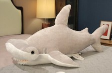 Grey Hammerhead Shark 21 Inch Pillow Stuffed Animal Plush Toys Doll Kids Gifts