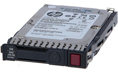 New HP 146 GB 652605-B21 SAS 15K 6Gb/s 2.5'' 512E 2.5'' HDD 653950-001