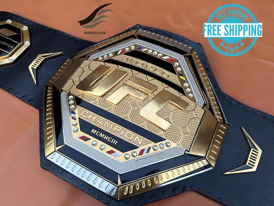 Пояс чемпиона UFC Legacy 2 мм латунь золото взрослый размер копия ремня - Изображение 2 из 4