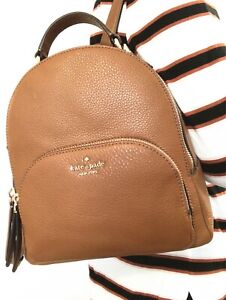 NWT KATE SPADE Jackson Medium Leather Backpack Bag Warm Gingerbread