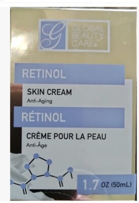Global Beauty Care RETINOL Skin Cream  1.7 oz Anti Aging Moisturizer Wrinkles