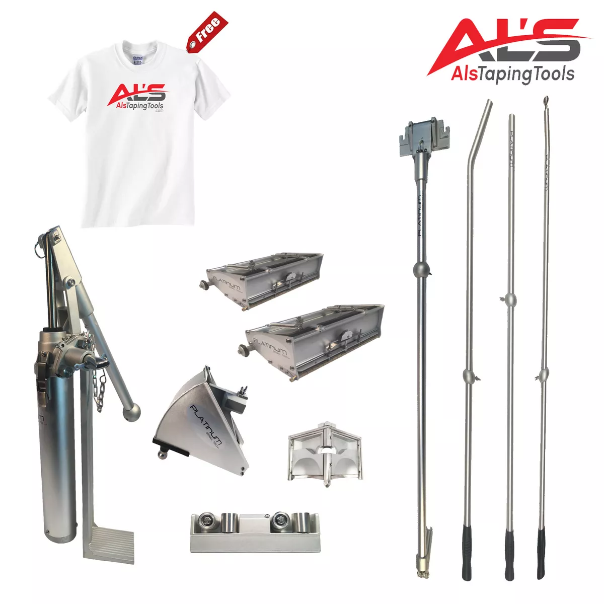 Platinum Finishing Set of Automatic Drywall Taping Tools w 3