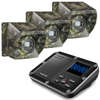 Wuloo 1800feet Wireless Driveway Alarm Infrared Sensors Motion Detector for Home