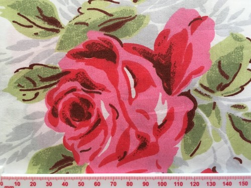 Cath Kidston Pink Rose / White FQ 50cm Square Lightweight cotton fabric new Rare - Picture 5 of 5