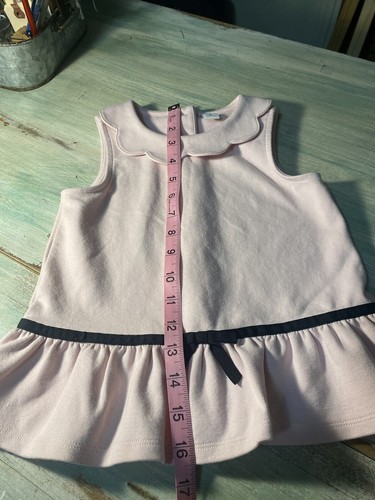 Janie And Jack Blush Pink Parisian Tunic Top With Black Bow Girls Size 5 - Picture 5 of 8