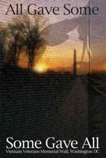 Vietnam Veterans Memorial Wall Washington "SOME GAVE ALL"  24x36 Rolled POSTER