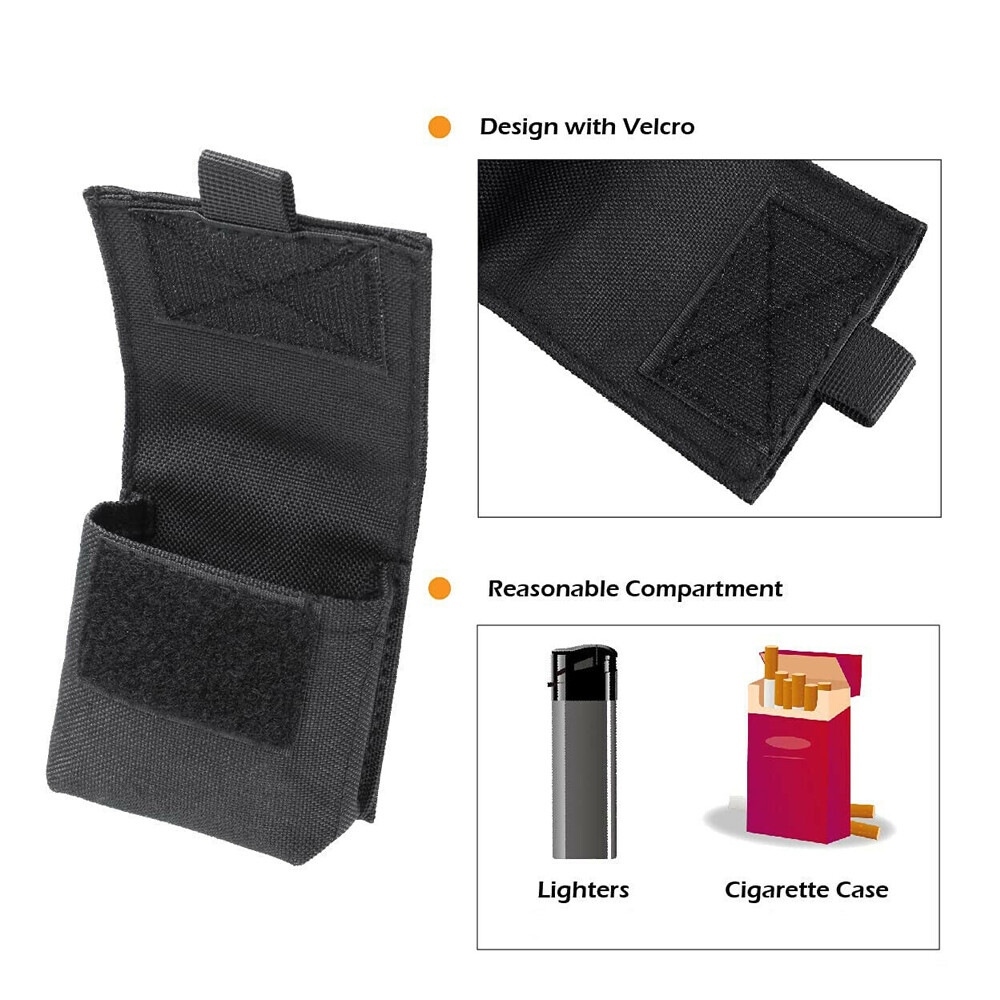 Tactical Molle Pouch Mini Military Cigarette Case EDC Utility Lighter Waist  Pack