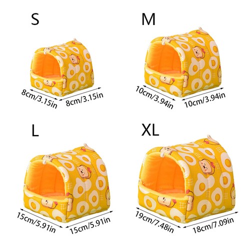 Winter Guinea Pig Nest Hamster House Warm Mat Small Animal Sleeping Bed NEW - Picture 2 of 18