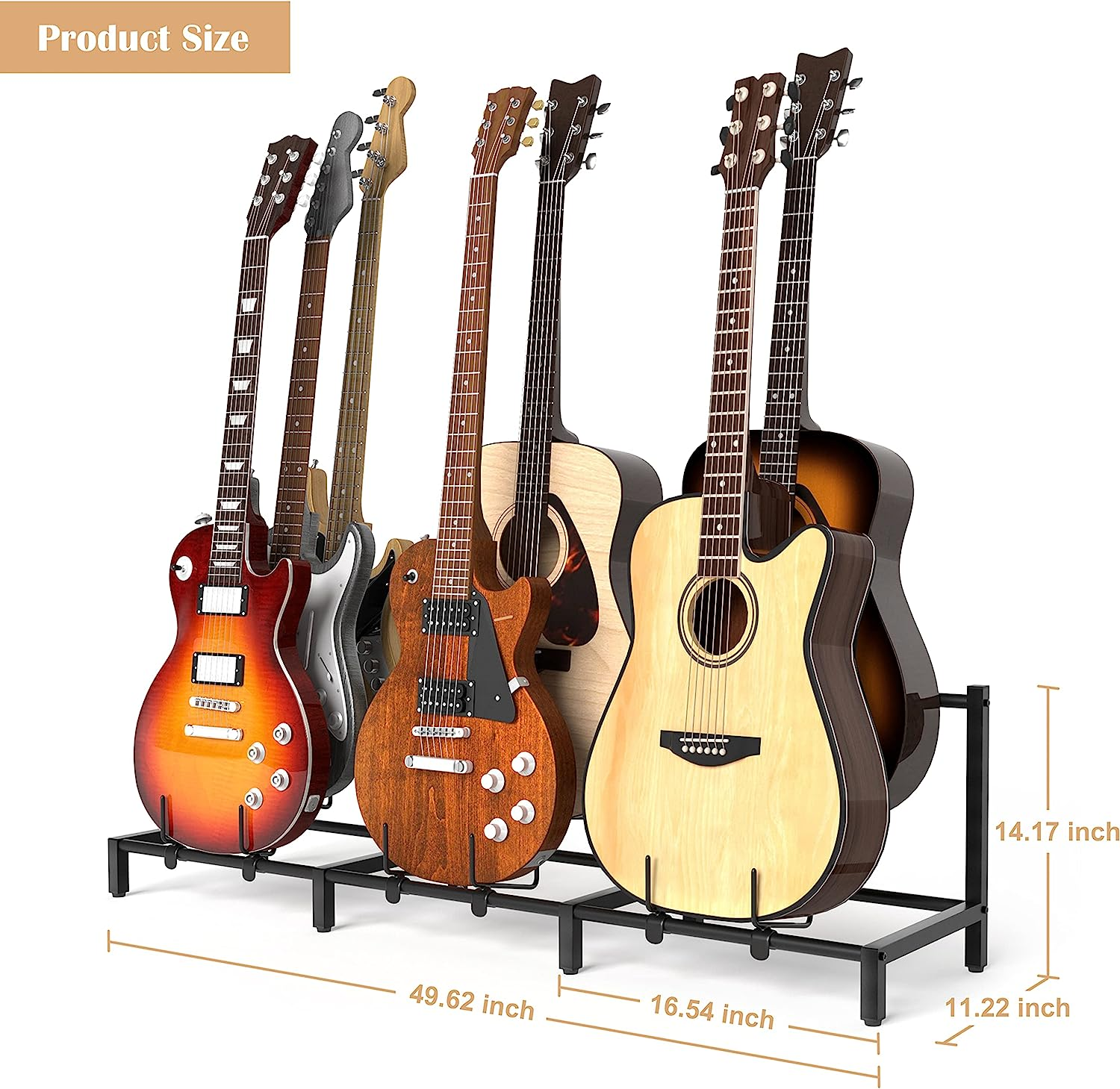 Guitar Stand 7Holder for Acoustic, Electric Guitar, Bass, Guitar Rack