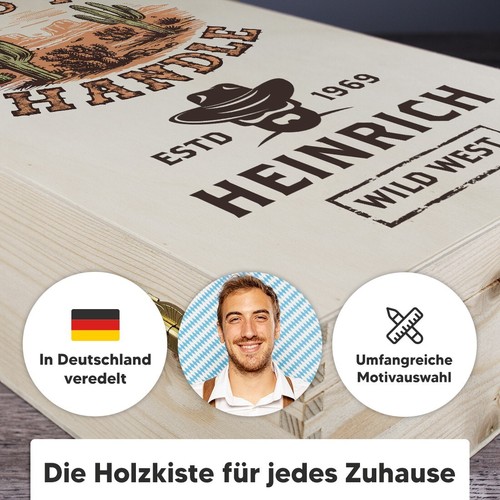 Wheat Beer Glass 0,5L & Wooden Box With UV Print - Personalized Gun - Bild 32 von 63