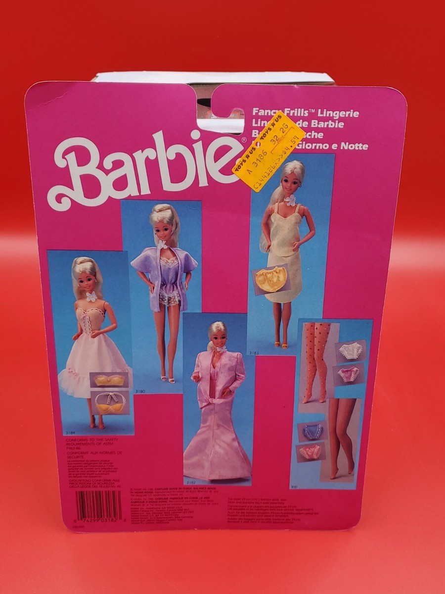 Barbie Fancy Frills Lingerie, Pink Nightgown, 3182, 1986, Mattel