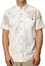 REEF Men's S/S Woven Shirt - MARSHMALLOW - Size XL - NWT