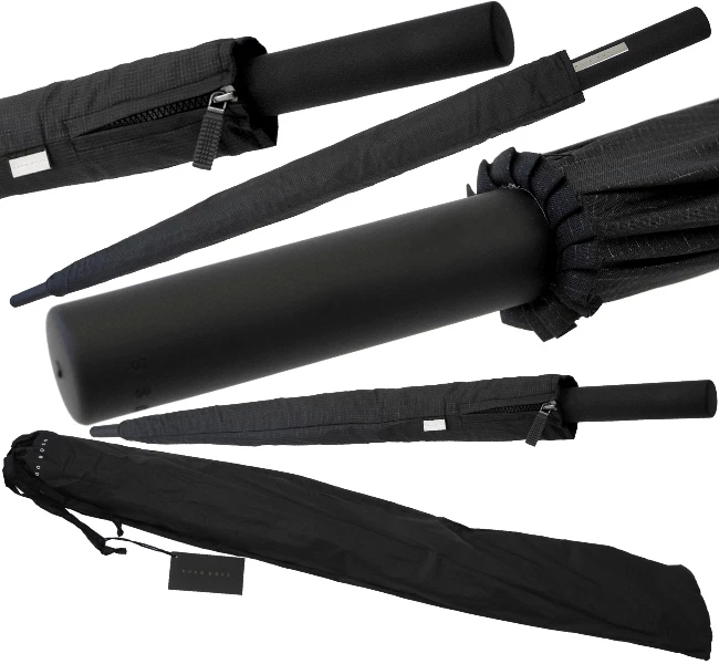 HUGO BOSS, Paraguas & Fundas, Stabschirm Negro, Automático, City Paraguas, Nuevo - Imagen 3 de 4